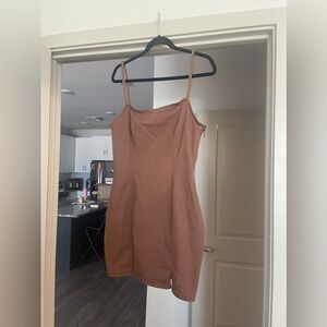 H&M brown denim dress